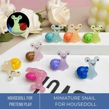 10Pcs Miniature Luminous Snail, Mini Snail Figurine, Figurine Animal, Mi... - $7.00