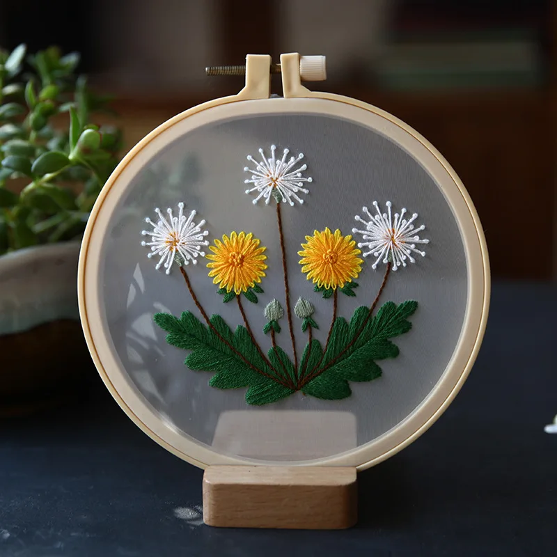 1SET Embroidery Kit Floral Patterns DIY Crafts Cross Stitch Kits With -C10 - $21.51 CAD
