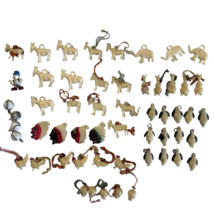 1940&#39;s Cracker Jack Celluloid Charm Toys Prizes Lot of 55 Misc Indian Do... - £111.96 GBP