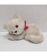 Dakin 1978 White Kitten Cat Red Bow Ground Nutshells Plush - €29,57 EUR