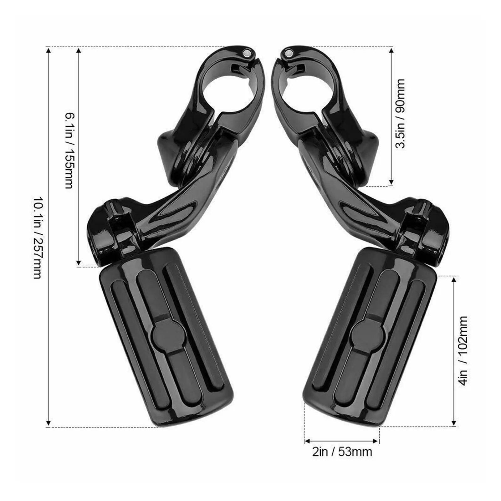 1 1/4&quot; 32mm Motorcycle Foot Rest Highway Engine Guard Foot Pegs Mount Fo... - $24.66+