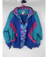Athletech Women&#39;s M Colorblock Abstract Vintage 80s 90s Zip Windbreaker ... - €10,29 EUR
