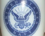 USN US Navy white ceramic corning-style glass coffee mug/cup - $15.00