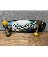 Kryptonics Mini Fat Cruiser 23&quot; Skateboard Ocean Waves Beach Blue Yellow... - $47.18 CAD