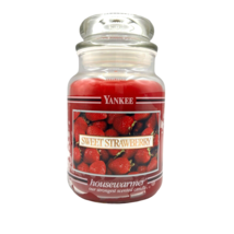 Yankee Candle Sweet Strawberry Large Jar 22 oz Housewarmer New Wax Single Wick - £19.40 GBP