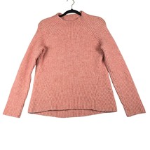 Madewell Women&#39;s Small Sweater Mock-neck Pullover Dusty Pink Tight Knit ... - $13.11