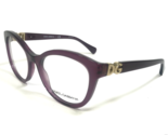 Dolce &amp; Gabbana Eyeglasses Frames DG 3250 3045 Clear Matte Purple Gold 5... - $93.29