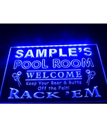Customized Personal Name Pool Room Rack &#39;em Led Neon Sign Home Decor,Lig... - £20.77 GBP+