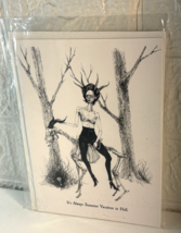 Leigh Anita Print Devil Woman Greeting Card - $4.94