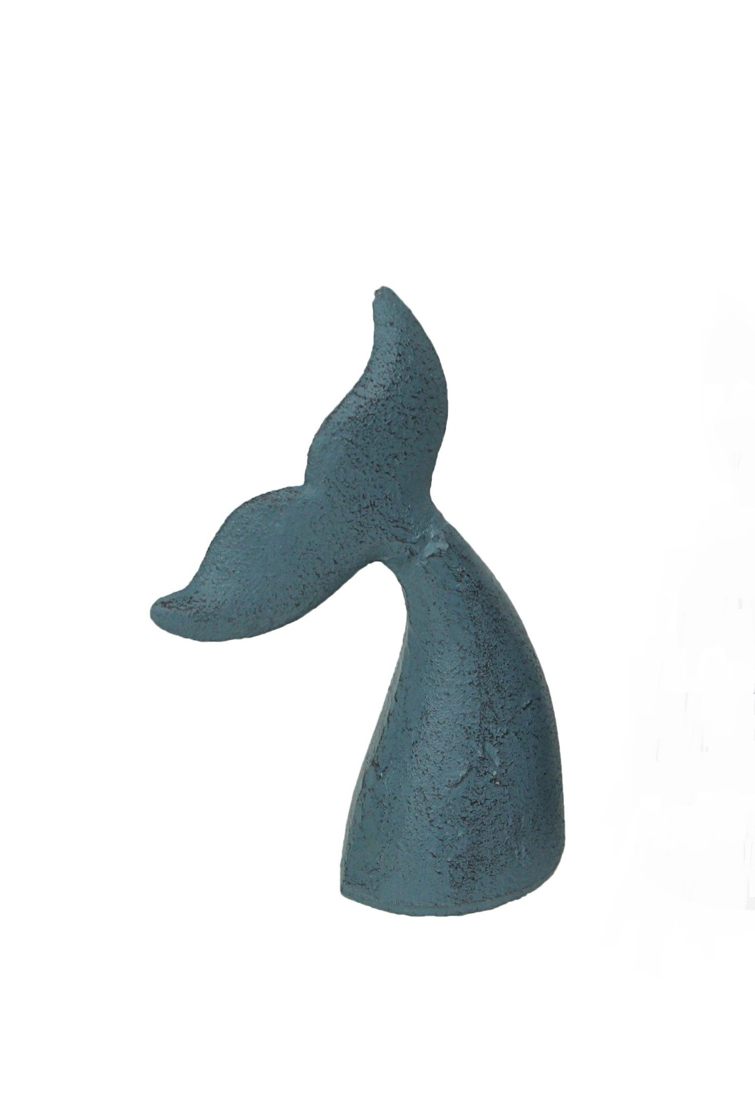Primary image for Scratch & Dent Blue Cast Iron Whale Tail Bookend Bookshelf Sculpture