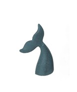 Scratch &amp; Dent Blue Cast Iron Whale Tail Bookend Bookshelf Sculpture - £21.01 GBP