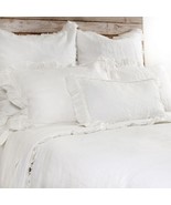 Pom Pom at Home Hilde Mathilde Linen 3P King Duvet Cover shams Set Ivory... - $538.83 CAD