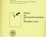 Geology and Ground-water Resources of the Jordan Valley, Utah - £19.68 GBP