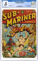 Sub-Mariner #6 (1942) CGC .5 or 0.5 -- Alex Schomburg Japanese WWII cover - £684.20 GBP