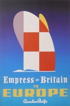 Empress of Britain to Europe Canadian Pacific - Framed Picture - 11&quot; x 14&quot; - £25.57 GBP