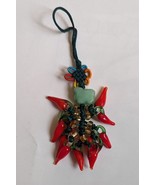 Authentic Handmade Korea Dog w/ Red Peppers Good Luck Charm - $304.23 MXN