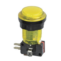 Arcade Button Switch with LED Illumination - Yellow - $31.33 CAD
