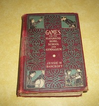 1913 Childre Ns Book Games Playground Home School Gym Bancroft Period Sepia Photo - £18.24 GBP