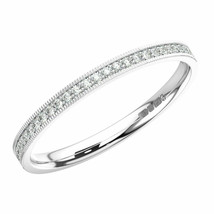 0.15carat Round Brilliant Cut Diamonds Half Eternity Wedding Ring,9K White Gold - £99.48 GBP