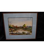 Watercolor by Howard Eugene Chapman c. 1968 Potomac Marsh Fall - Framed ... - $7,990.01 MXN