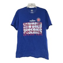 &#39;47 Brand Chicago Cubs 2016 World Series Blue Cotton T Shirt Size Large - £6.27 GBP
