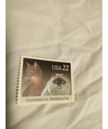 1988 USA 22¢  Abyssinian &amp; Himalayan Cats Postage Stamp #2373  MNH- 1 Stamp - £1.54 GBP