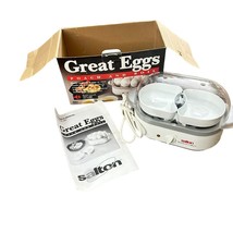 Salton Great 6 Eggs Cooker Poach Boil Electric EG1 Vintage 1997 Tested W... - $23.33