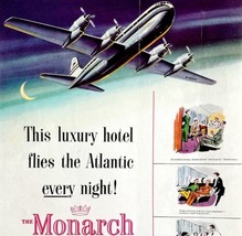 Bristish Overseas Airways Monarch 1954 Advertisement Aviation UK Import ... - £31.41 GBP