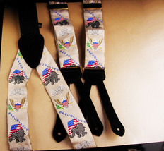 Elephant suspenders - State of braces - Patriotic mens gift - republican... - £98.30 GBP