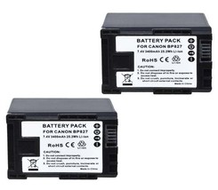 TWO 2X BP-827 Batteries for Canon HF10, HF100, HF11, HF20, HF200, HF21, HFG10, - £43.12 GBP