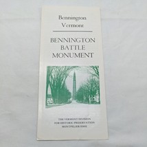 1980 Bennington Vermont Bennington Battle Monument Travel Brochure - $209.69 MXN