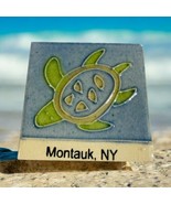 Montauk NY Souvenir Sea Turtle Square Blue Green Refrigerator Magnet - $20.68 CAD