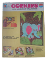 Milton Bradley 1973 Corkers ~ Corp &amp; Burlap Wall Plaque SEALED - £19.76 GBP