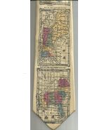 Museum Artifacts Silk Handmade Necktie United States Maps FREE SHIPPING! - $19.99