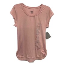 NWT Womens Size XS S M L Reebok Pink Logo Workout Gym Yoga Tee Shirt Top Tunic - £11.80 GBP