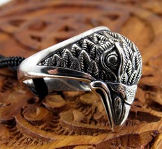 Handcrafted Solid 925 Sterling Silver Men&#39;s  / Women&#39;s Eagle Head Ring Size 6-13 - £27.82 GBP