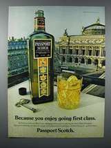 1979 Passport Scotch Ad - Enjoy Going First Class - $18.49