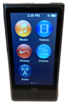 Apple iPod Nano 7th Generation 16 GB Space Gray MKN52LL Nike Fit w/ Cord... - £67.17 GBP