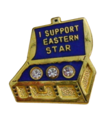 Order of Eastern Star Lapel Pin &quot;I Support Eastern Star&quot; Masonic OES Hat... - $362.22 MXN
