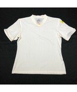 Vintage adidas Equipment Maglia da Uomo T-Shirt Uomo L Bianco Rete Giallo - £24.15 GBP