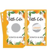 Minatee 60 Pack Little Cutie Scratch Off Cards Orange Baby Shower Games - $118.88 MXN