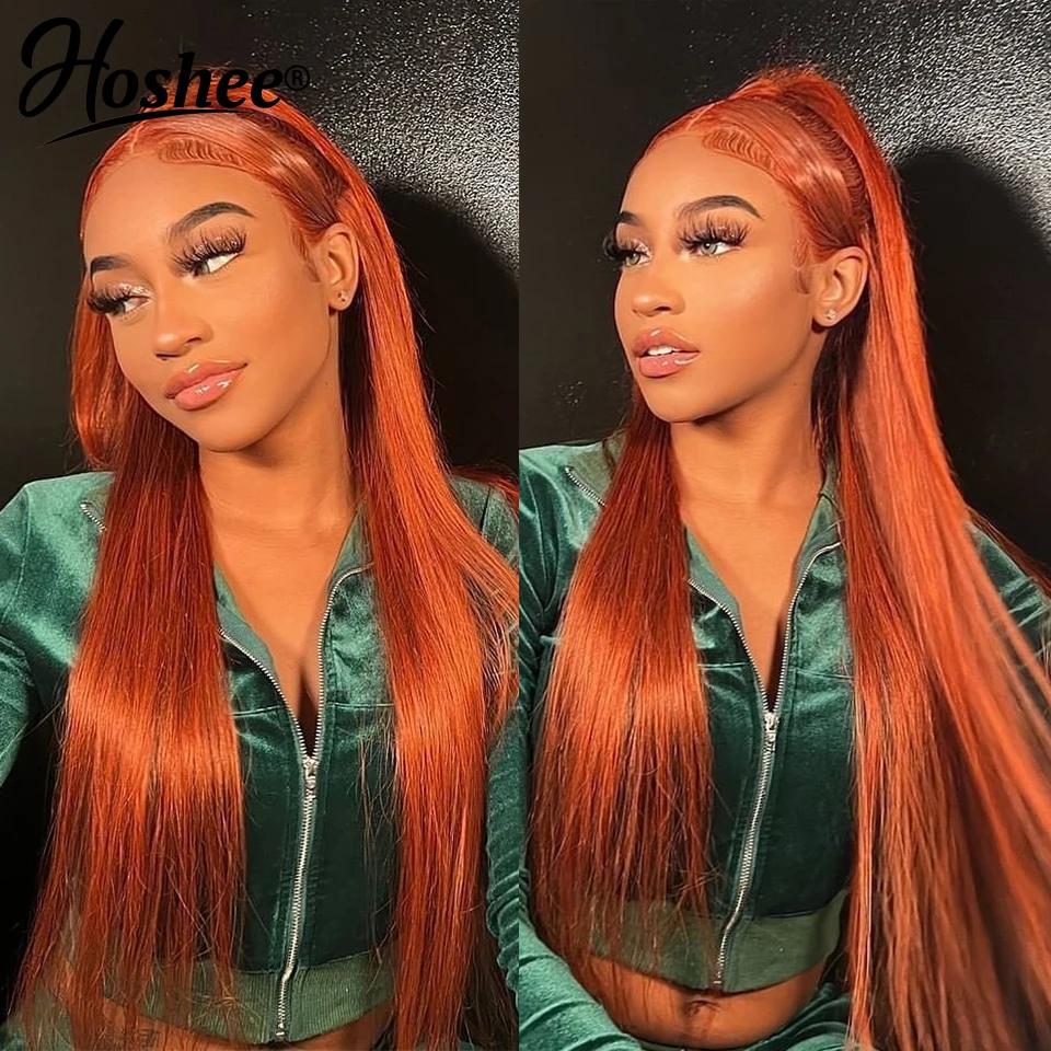 Ginger Brown Lace Front Human Hair Wigs For Women Brazilian Remy Hair Wi... - $130.05+