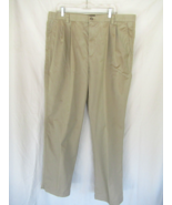 Dockers men&#39;s pants W40 L32 beige pleated straight leg - $15.63