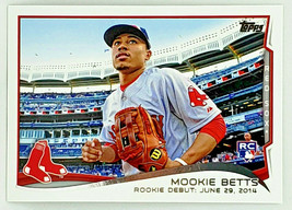 Red Hot Card!! Mookie Betts Rookie Debut! 2014 Topps Update #US-301 Red Sox Rc! - £235.94 GBP