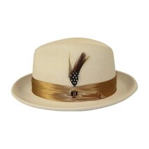 Men Bruno Capelo Hat Australian Wool Soft Fedora Giovani Un131 Bone Camel image 4