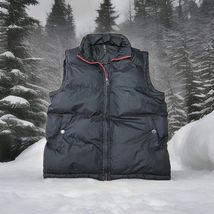 Sportier Puffer Vest Mens Size Medium Black Thick Full Zip Lined Outdoor... - $22.77