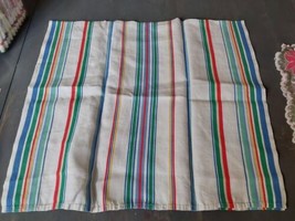 Vintage Linen Dish Hand Towel Kitchen Bread Cover Stripes 31x17 - $14.00