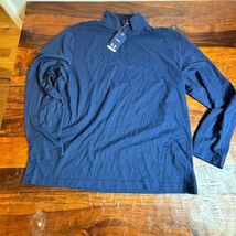 IZOD Men's 1/4 Zip Pullover Long Sleeve Blue Shirt Size L - $12.67