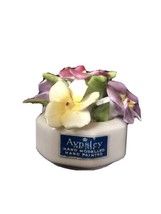 Aynsley floral arrangement bowl multicolor hand modeled painted bone England  - £11.67 GBP
