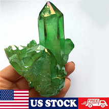 1x Natural Green Crystal Cluster Quartz Crystal Gem Stone Healing Mineral Reiki - $19.95